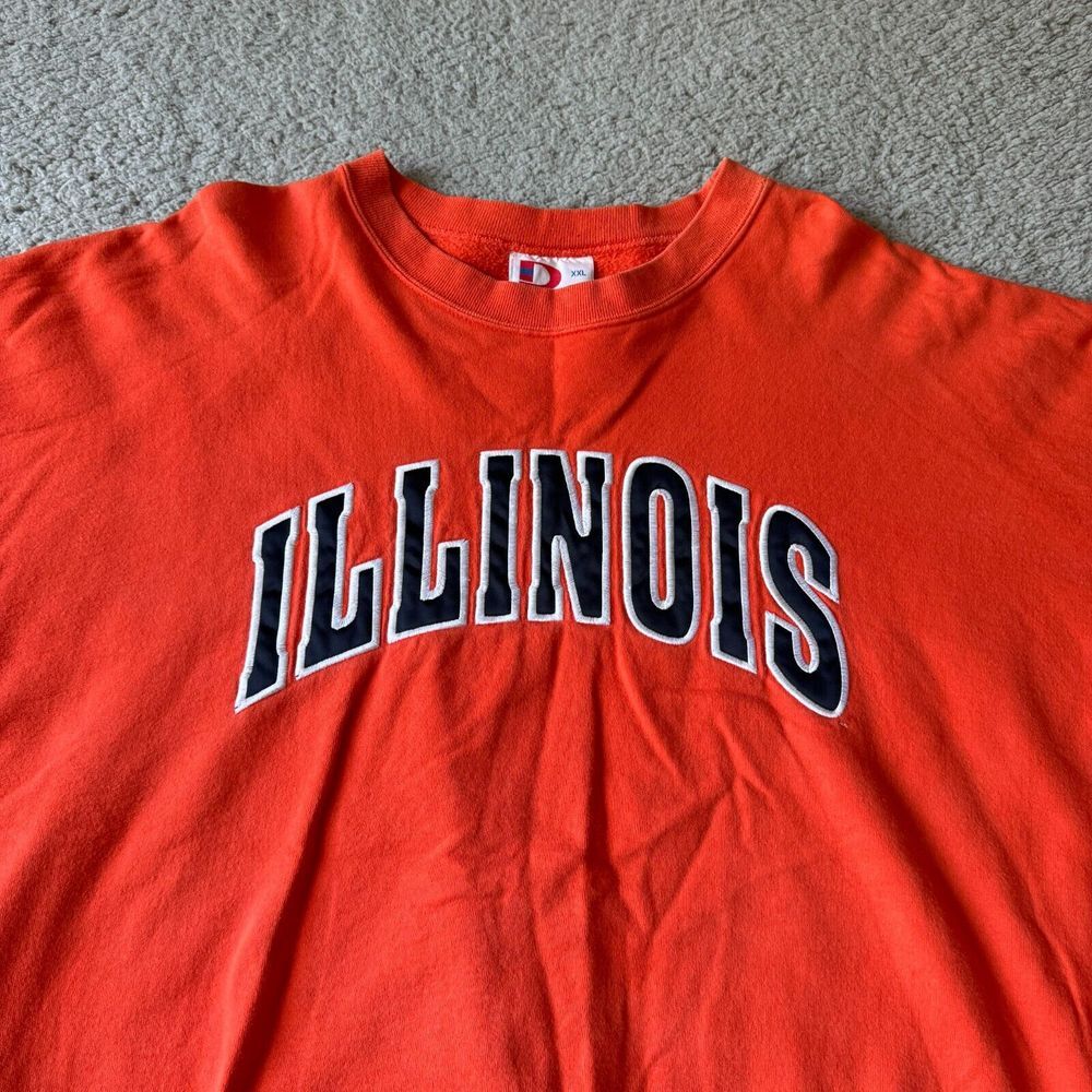 Vintage Dodger Sweater Mens 2XL XXL Orange Pullover‎ Illinois USA Sports Outdoor